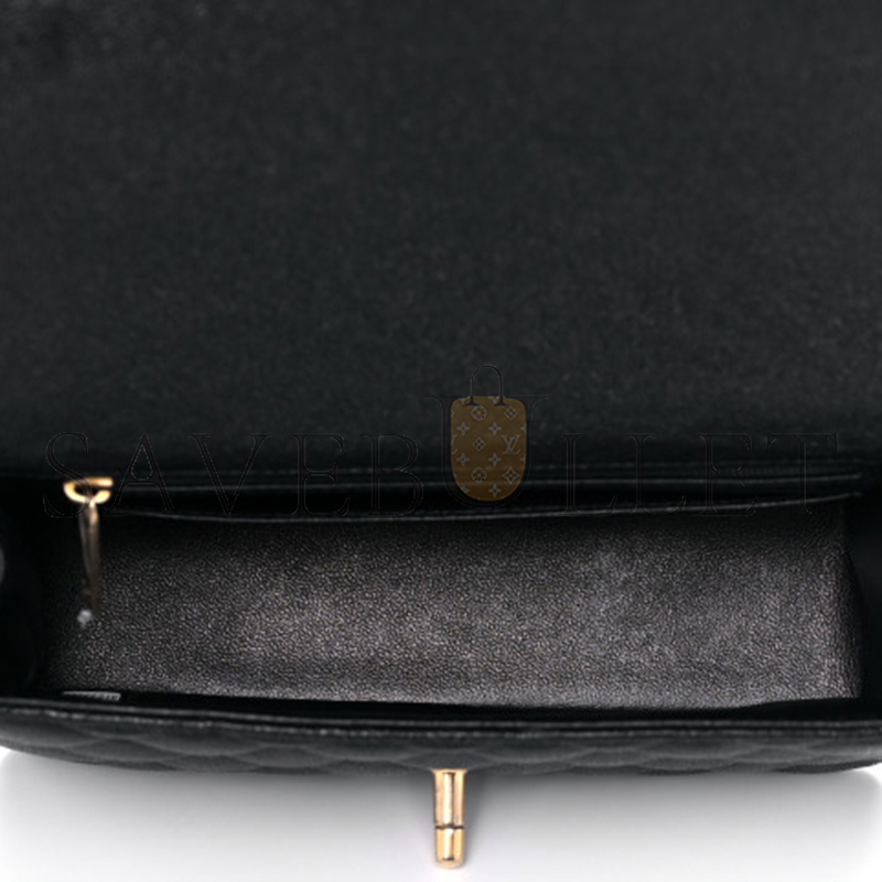 CHANEL CAVIAR QUILTED MINI TOP HANDLE FLAP 1104674 (20*12*7cm)