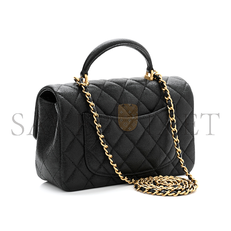 CHANEL CAVIAR QUILTED MINI TOP HANDLE FLAP 1161131 (20*12*7cm)