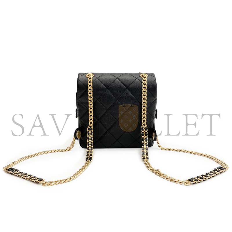 CHANEL SHINY CAVIAR QUILTED MELODY BACKPACK AS3108 (19*19*7cm)