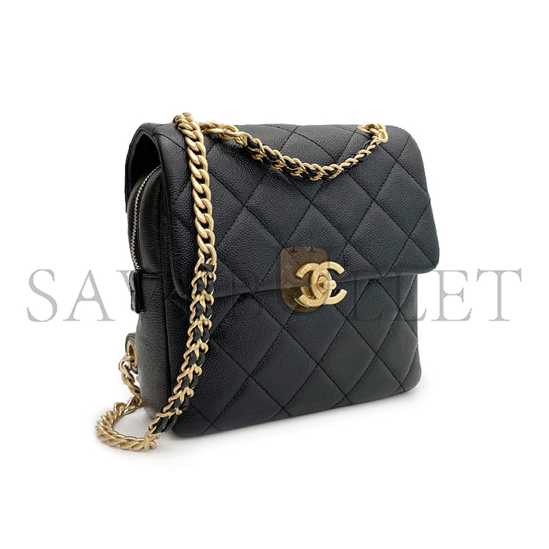 CHANEL SHINY CAVIAR QUILTED MELODY BACKPACK AS3108 (19*19*7cm)
