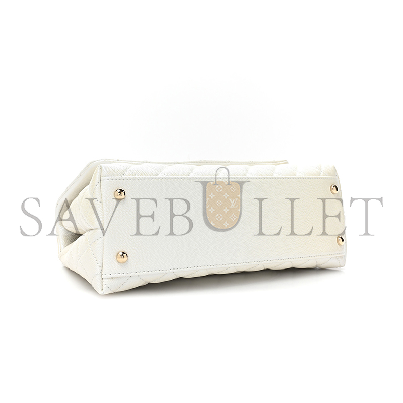 CHANEL IRIDESCENT CAVIAR QUILTED SMALL COCO HANDLE FLAP 1461406 (28*18*11cm)