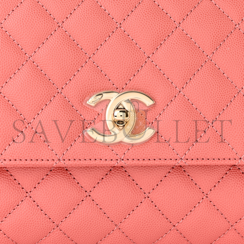 CHANEL CAVIAR QUILTED SMALL COCO HANDLE FLAP 1177715 (25*15*8cm)