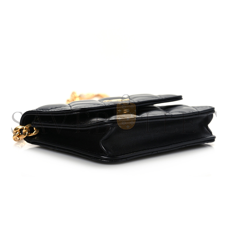 CHANEL MINI CC FLAP RESIN PEARL WITH CHAIN 1099296 (15*10*7cm)