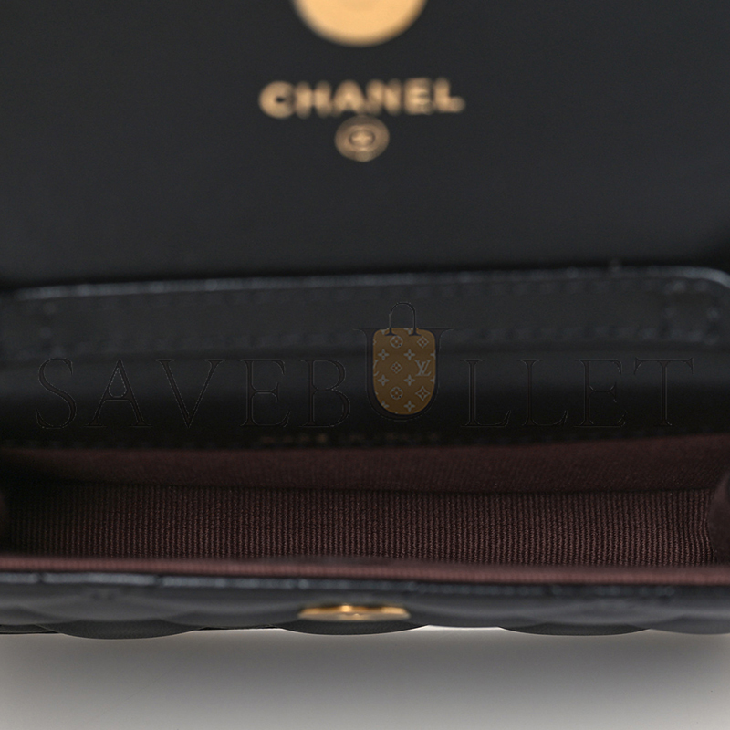 CHANEL MINI CC FLAP RESIN PEARL WITH CHAIN 1099296 (15*10*7cm)