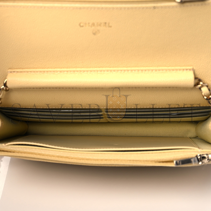 CHANEL CAVIAR QUILTED WALLET ON CHAIN WOC 1081398 (19*11*4cm)