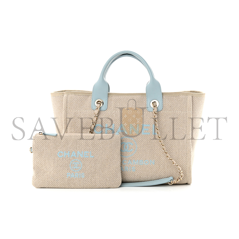 CHANEL MIXED FIBERS SMALL DEAUVILLE TOTE 1294895 (34*26*15cm)