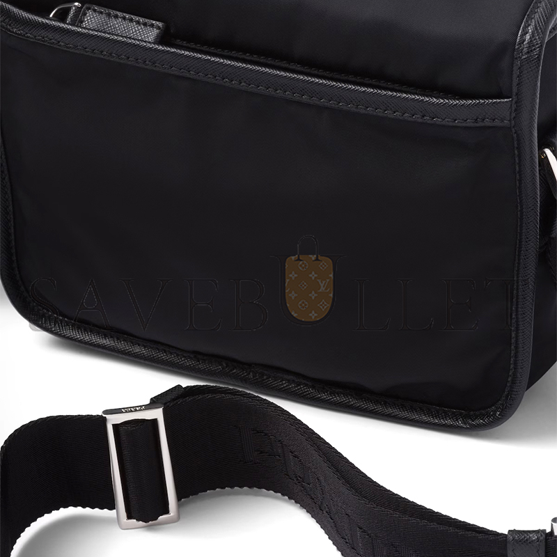 PRADA RE-NYLON AND SAFFIANO LEATHER SHOULDER BAG 2VD034 (22*16*8.5cm) PRADA RE-NYLON AND SAFFIANO LEATHER SHOULDER BAG 2VD034 (22*16*8.5cm)