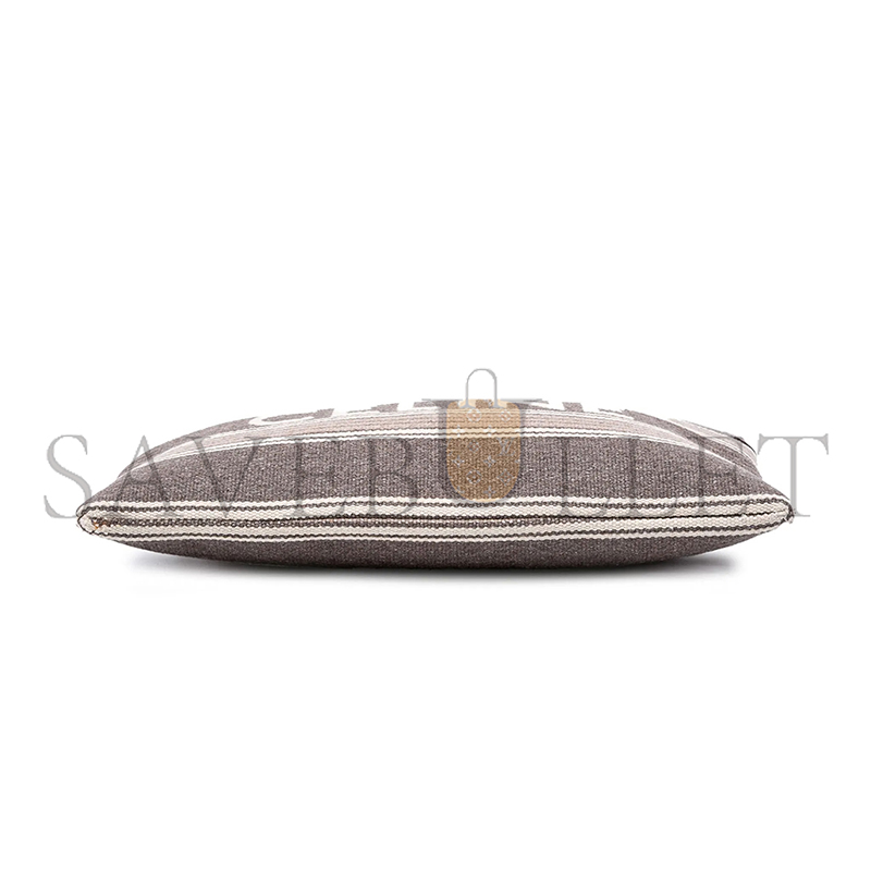 CELINE LARGE CLUTCH IN TRIOMPHE STRIPES AND CALFSKIN 10B802BQ5.38NU (34*23.5cm)