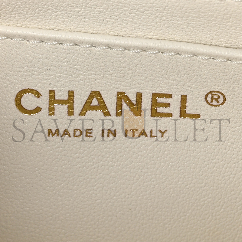 CHANEL MASTER LAMBSKIN QUILTED MINI CRYSTAL TOP HANDLE FLAP AS4140 (18*11.5*6.5cm)