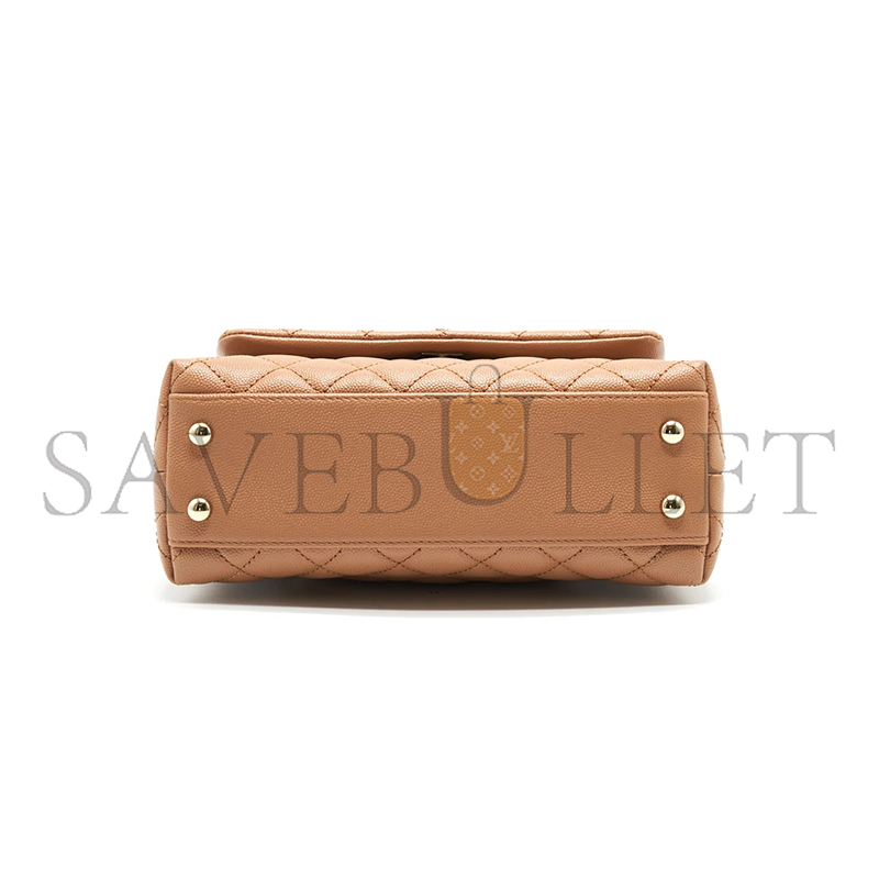 CHANEL MASTER CAVIAR QUILTED MINI COCO HANDLE FLAP BAG A92990 (23*15*9cm)