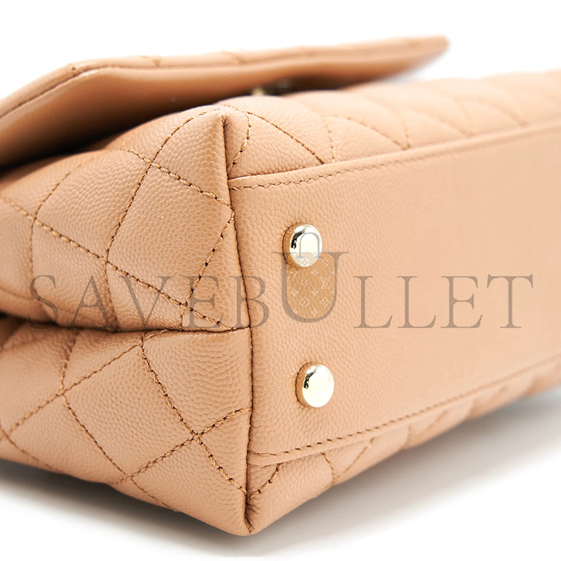 CHANEL MASTER CAVIAR QUILTED MINI COCO HANDLE FLAP BAG A92990 (23*15*9cm)