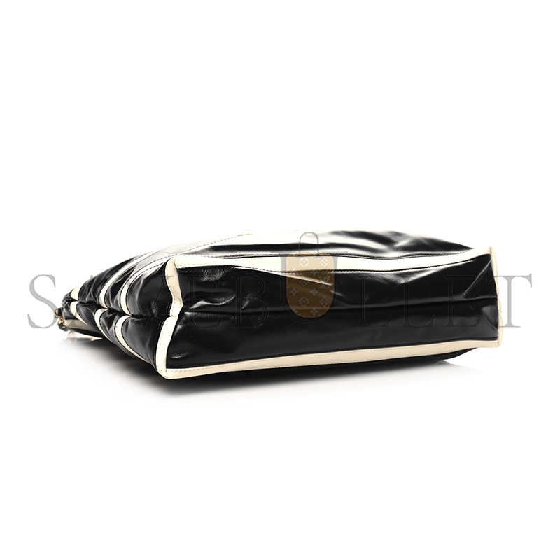 CHANEL MASTER SHINY CALFSKIN STRIPED 22 SMALL HANDBAG AS3260 (37*35*7cm)