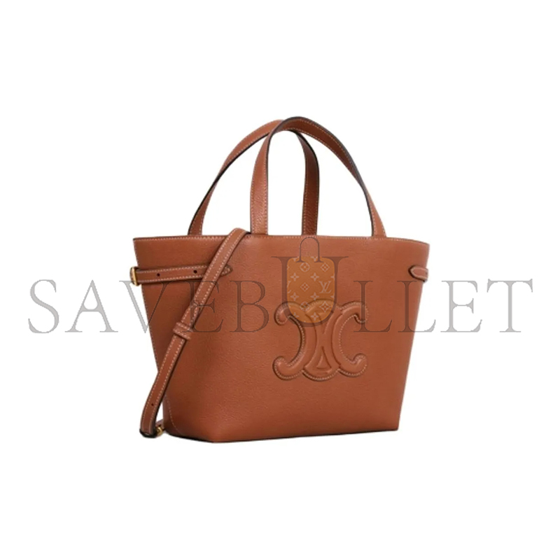 CELINE MINI CABAS ANAIS CUIR TRIOMPHE IN GRAINED CALFSKIN 118613ENY.04LU (21*20*10cm)