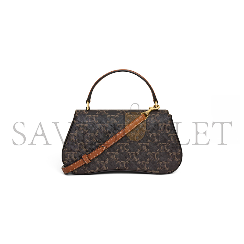 CELINE TEEN CELINE LOLA IN TRIOMPHE CANVAS AND CALFSKIN 119532FN1.04LU (20*11.5*5cm) CELINE TEEN CELINE LOLA IN TRIOMPHE CANVAS AND CALFSKIN 119532FN1.04LU (20*11.5*5cm)