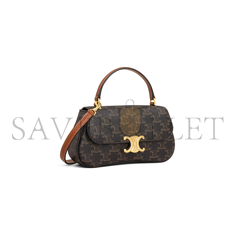 CELINE TEEN CELINE LOLA IN TRIOMPHE CANVAS AND CALFSKIN 119532FN1.04LU (20*11.5*5cm) CELINE TEEN CELINE LOLA IN TRIOMPHE CANVAS AND CALFSKIN 119532FN1.04LU (20*11.5*5cm)