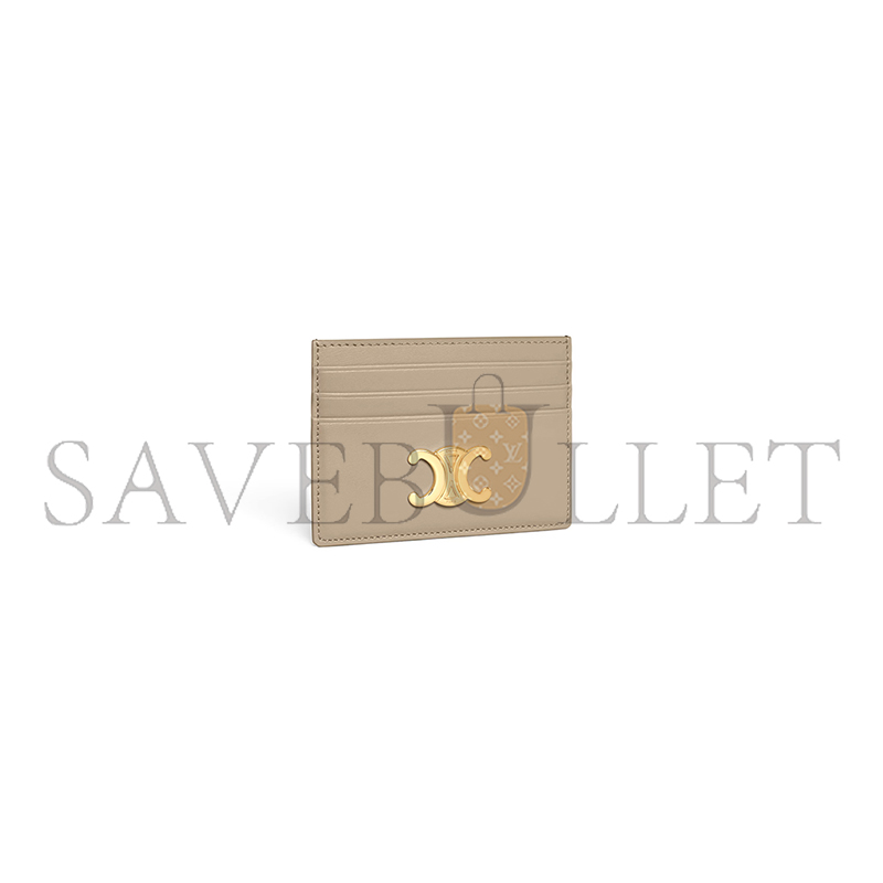 CELINE CARD HOLDER TRIOMPHE IN SHINY CALFSKIN 10L833DPV.18GT (11*8*0.3cm) CELINE CARD HOLDER TRIOMPHE IN SHINY CALFSKIN 10L833DPV.18GT (11*8*0.3cm)
