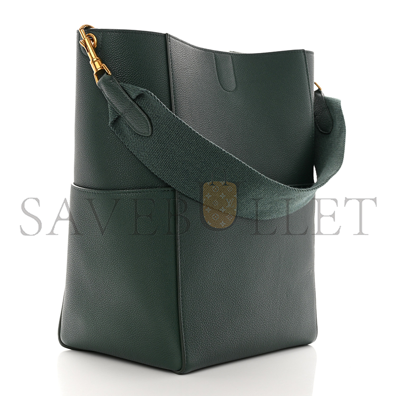 CELINE BUCKET BAG IN SANGLE SEAU PEBBLED CALFSKIN 176593AH4.19ET (33*23*17cm)