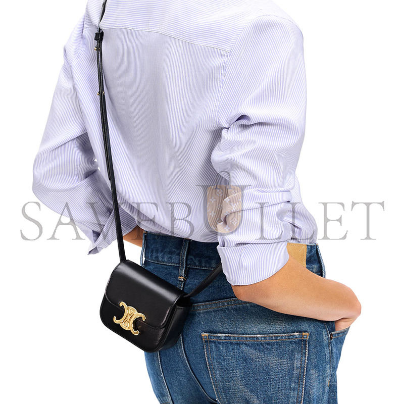 CELINE MINI CLAUDE IN SHINY CALFSKIN 10I513DPV.38NO (11*8*4cm)