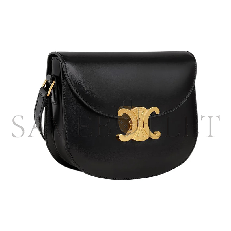 CELINE SHOULDER BAG IN TEEN BESACE TRIOMPHE SHINY CALFSKIN 110413BF4.38NO (18.5*16*6cm)
