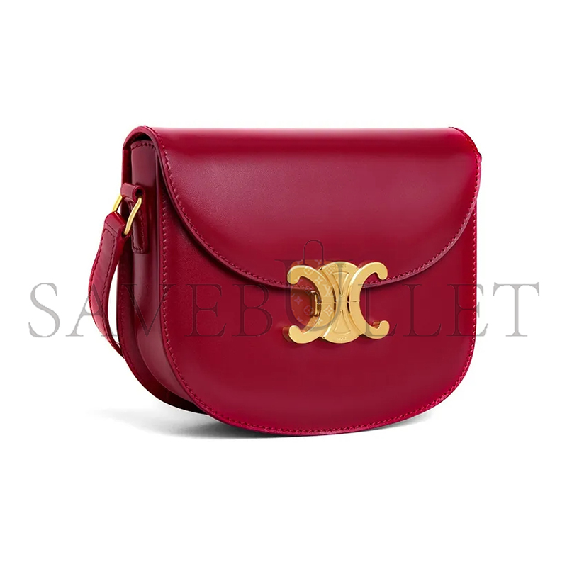 CELINE SHOULDER BAG IN TEEN BESACE TRIOMPHE SHINY CALFSKIN 110413BF4.27CA (18.5*16*6cm)
