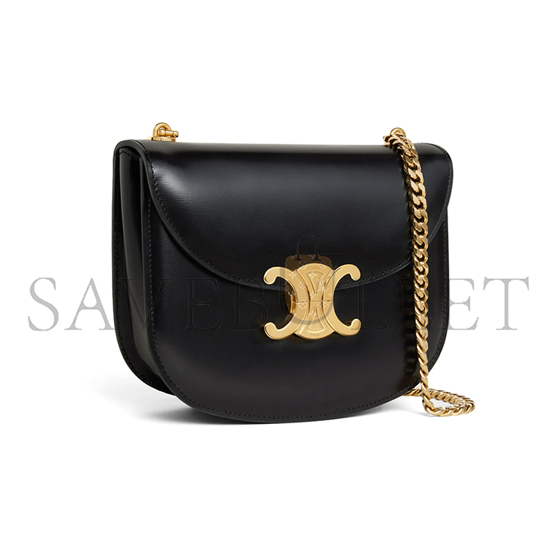 CELINE CHAIN BAG IN TEEN BESACE TRIOMPHE SHINY CALFSKIN 110973BF4.38NO (18.5*16*6cm)