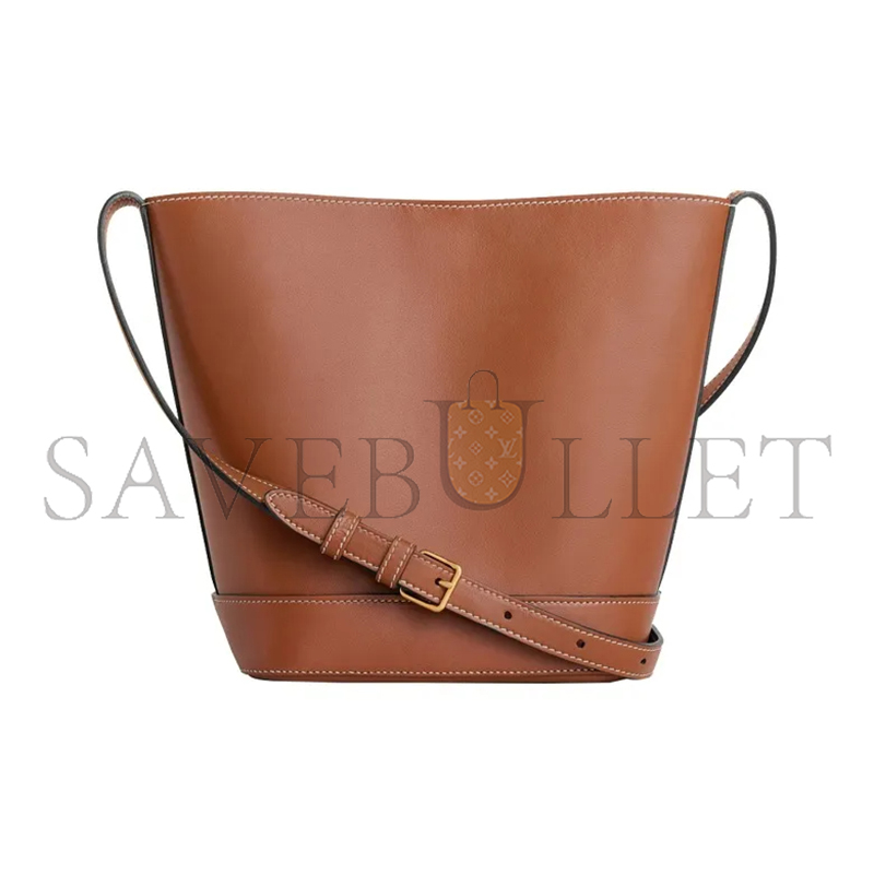 CELINE SMALL BUCKET BAG IN CUIR TRIOMPHE SMOOTH COWHIDE 198243DU3.04LU (22*18*13cm)
