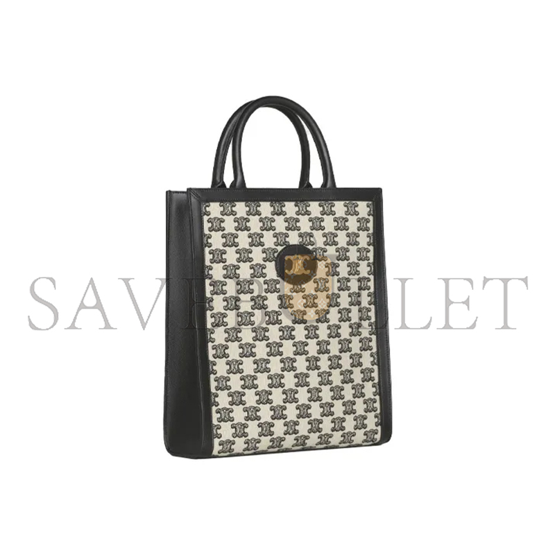 CELINE MINI VERTICAL CABAS IN TRIOMPHE CANVAS WITH CELINE PRINT 194352CS8.38NO (33*28.5*8cm)