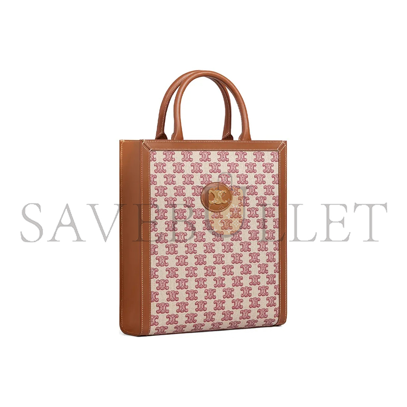 CELINE MINI VERTICAL CABAS IN TRIOMPHE CANVAS WITH CELINE PRINT 194352CS8.25VP (33*28.5*8cm)