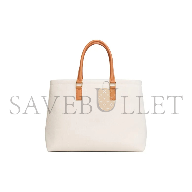 CELINE TOTE IN HORIZONTAL CABAS GOLD BUCKLE PRINTED PATCH CALFSKIN 190062BNZ (44*32*16cm)