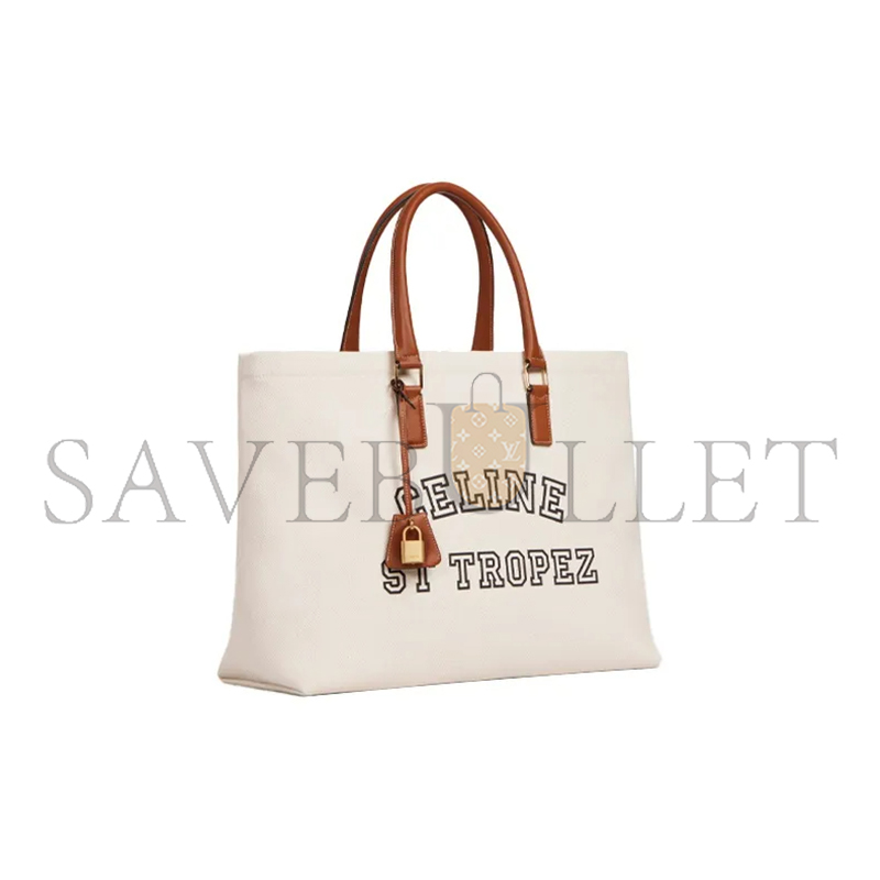CELINE TOTE IN HORIZONTAL CABAS FABRIC PATCH COW 190062DHW.02NT (44*32*16cm)