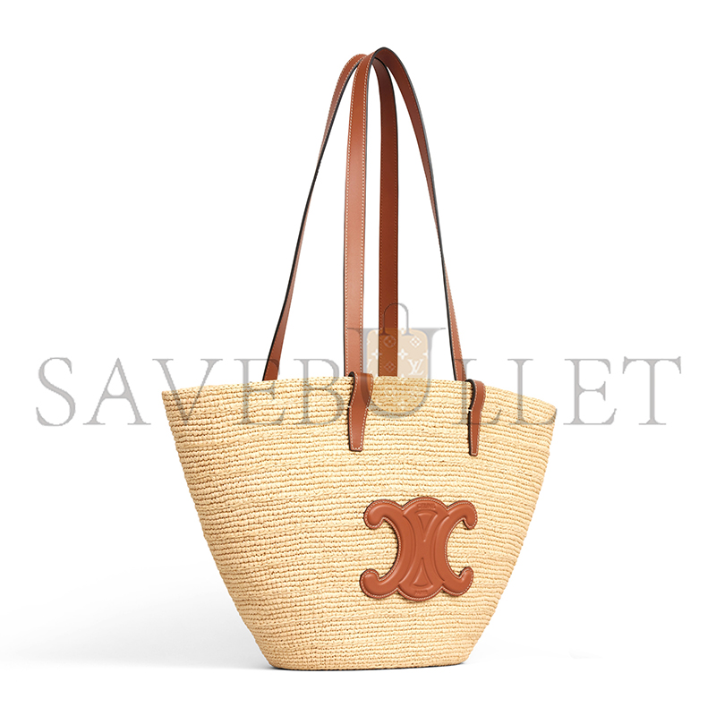 CELINE MEDIUM SUPPLE CELINE CLASSIC PANIER IN RAFFIA AND CALFSKIN 114342FF7.04LU (30*22*14cm) CELINE MEDIUM SUPPLE CELINE CLASSIC PANIER IN RAFFIA AND CALFSKIN 114342FF7.04LU (30*22*14cm)