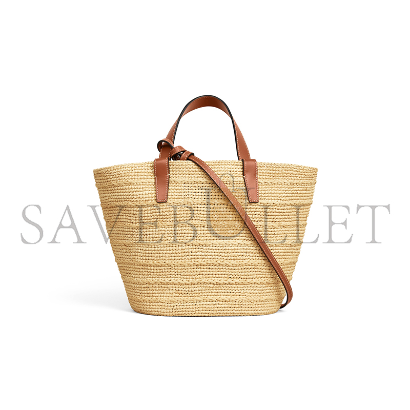 CELINE TEEN SUPPLE CELINE CLASSIC PANIER IN RAFFIA AND CALFSKIN 115802FF7.04LU (22*21.5*13cm) CELINE TEEN SUPPLE CELINE CLASSIC PANIER IN RAFFIA AND CALFSKIN 115802FF7.04LU (22*21.5*13cm)