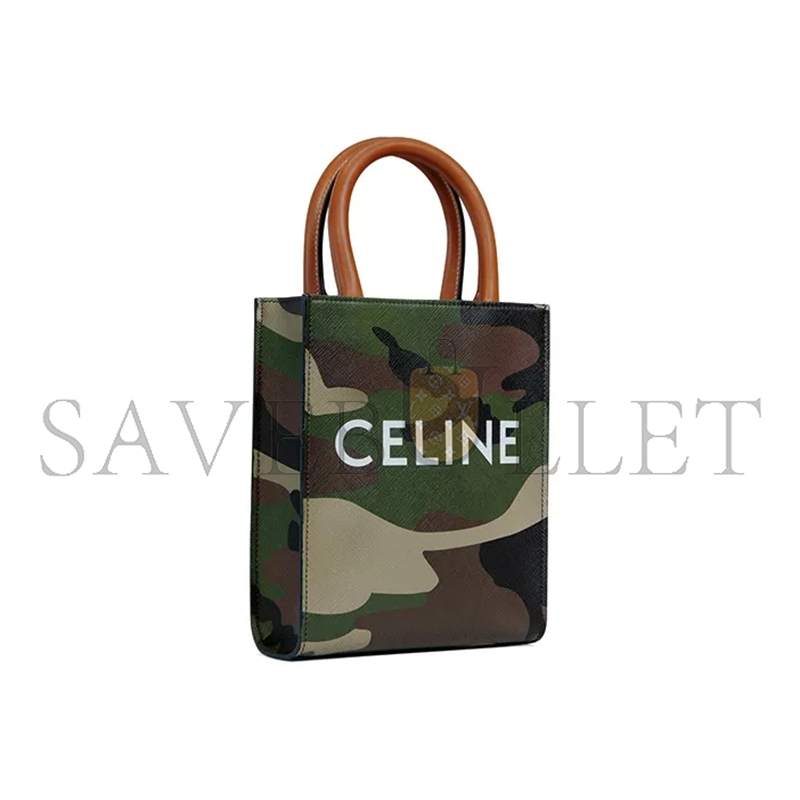 CELINE MINI TOTE IN CABAS TRIOMPHE PRINTS AND LEATHER 194372DFJ.15KH (21*17*4cm)