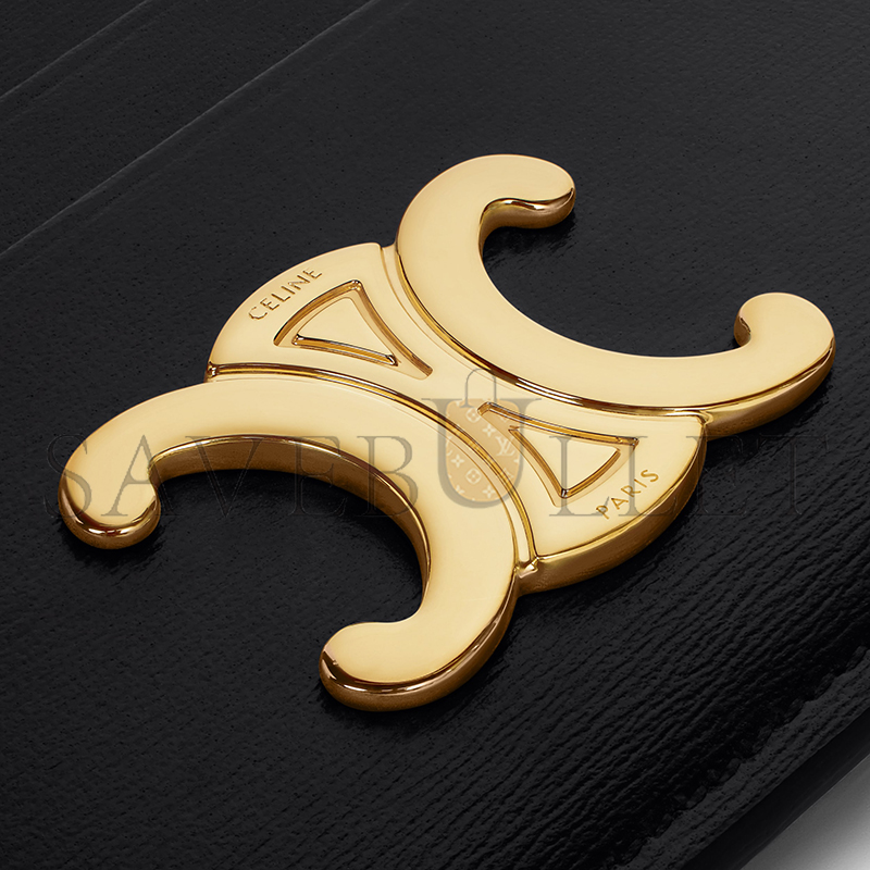 CELINE CARD HOLDER TRIOMPHE IN SHINY CALFSKIN 10L833DPV.38NO (11*8*0.3cm) CELINE CARD HOLDER TRIOMPHE IN SHINY CALFSKIN 10L833DPV.38NO (11*8*0.3cm)