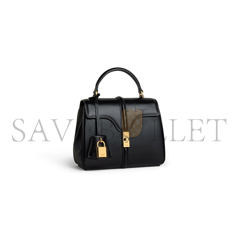 CELINE MINI 16 IN SATINATED CALFSKIN 197983BEY.38NO (17.5*14*7cm)