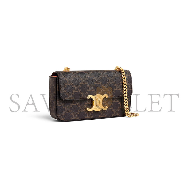 CELINE CHAIN SHOULDER BAG CLAUDE IN TRIOMPHE CANVAS 197992DQW.04LU (20.5*11.5*4cm) CELINE CHAIN SHOULDER BAG CLAUDE IN TRIOMPHE CANVAS 197992DQW.04LU (20.5*11.5*4cm)