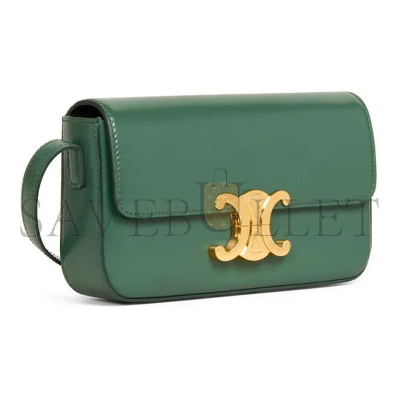 CELINE SHOULDER BAG CLAUDE IN SHINY CALFSKIN 194143BF4.31FE (20*10*4cm)