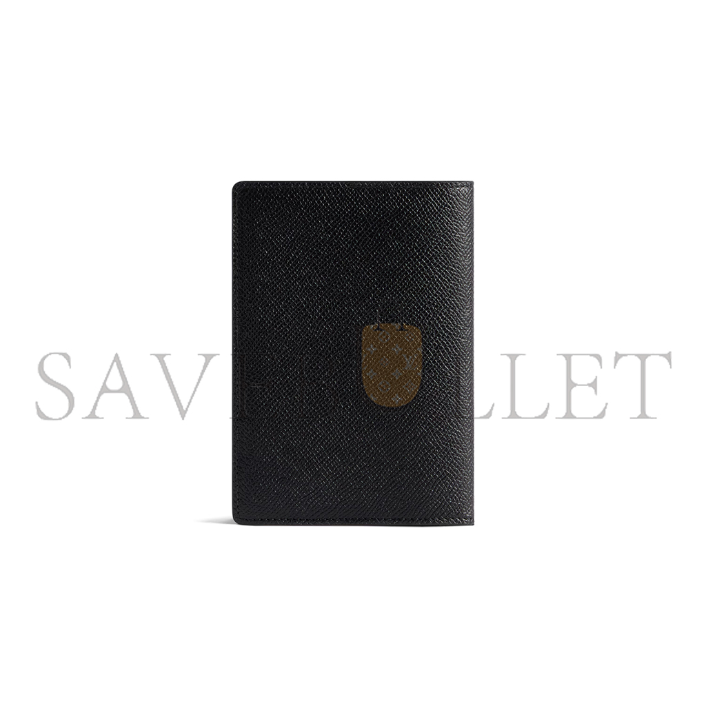 BALENCIAGA MEN'S PASSPORT HOLDER IN BLACK 7877422AA3R1000 (13.9*9.9*1.5cm)