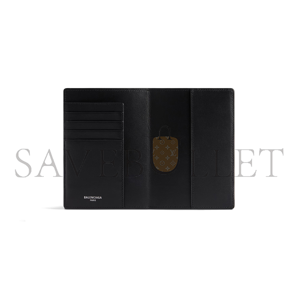 BALENCIAGA MEN'S PASSPORT HOLDER IN BLACK 7877422AA3R1000 (13.9*9.9*1.5cm) BALENCIAGA MEN'S PASSPORT HOLDER IN BLACK 7877422AA3R1000 (13.9*9.9*1.5cm)