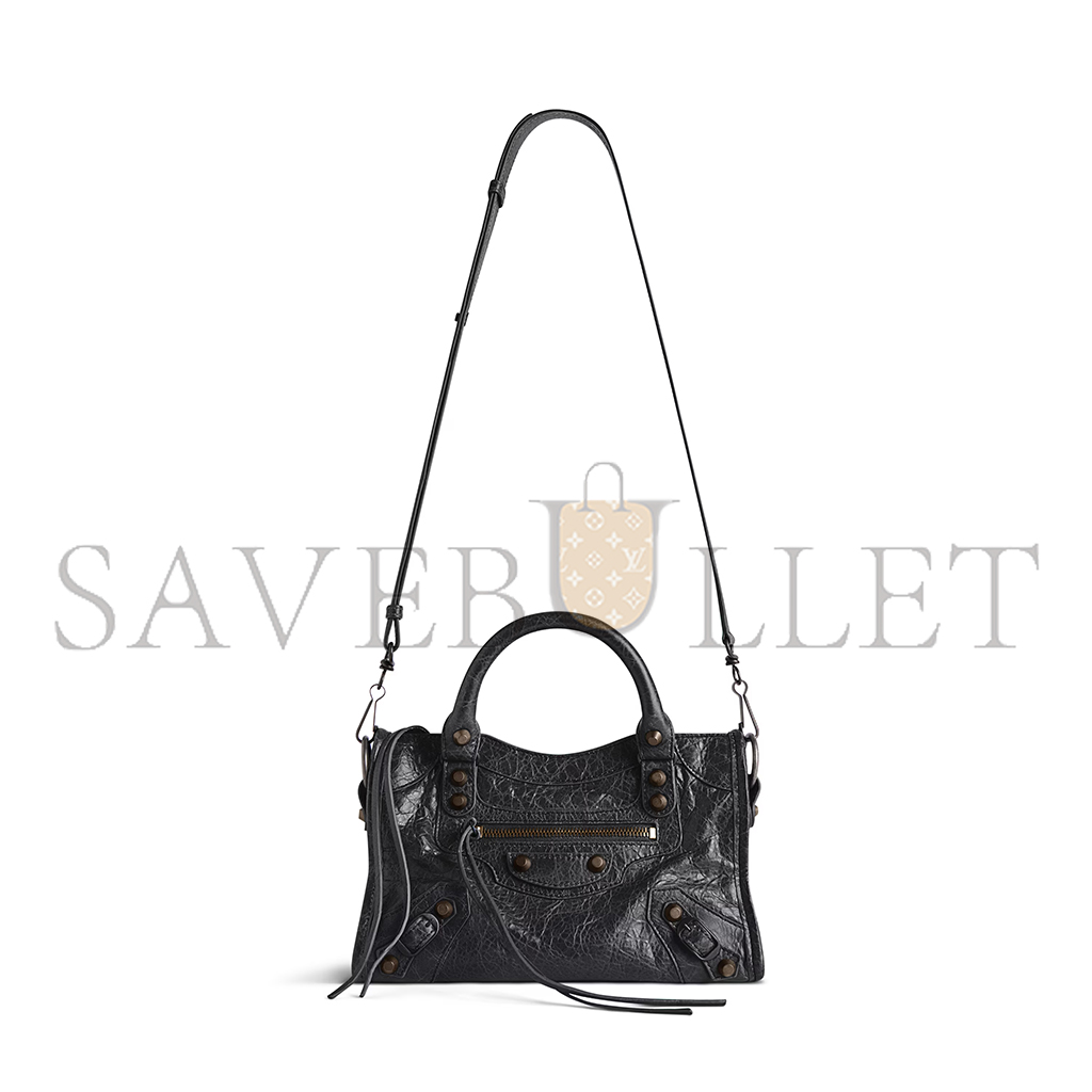 BALENCIAGA WOMEN'S LE CITY BAG MINI IN BLACK 8063952ABEK1000 (23.8*16*6.3cm) BALENCIAGA WOMEN'S LE CITY BAG MINI IN BLACK 8063952ABEK1000 (23.8*16*6.3cm)