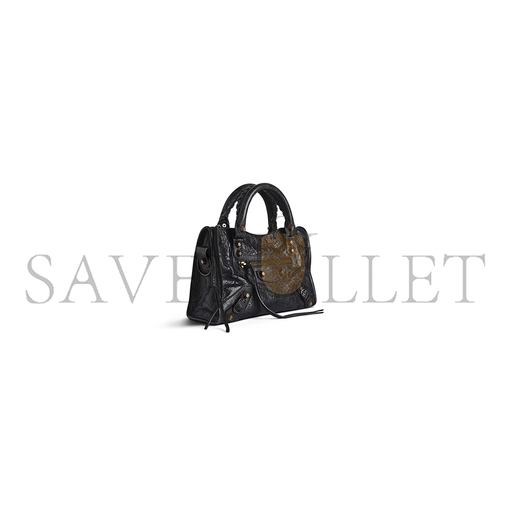 BALENCIAGA WOMEN'S LE CITY BAG MINI IN BLACK 8063952ABEK1000 (23.8*16*6.3cm) BALENCIAGA WOMEN'S LE CITY BAG MINI IN BLACK 8063952ABEK1000 (23.8*16*6.3cm)