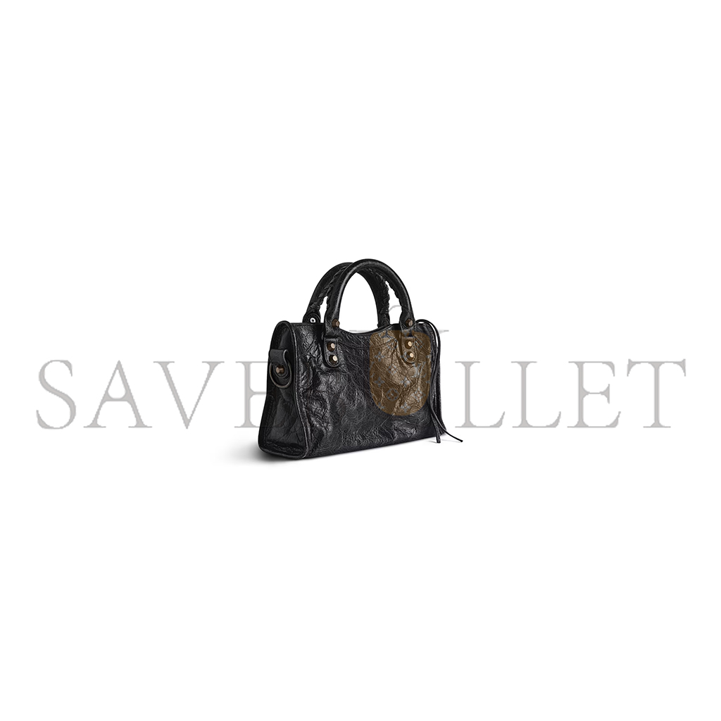 BALENCIAGA WOMEN'S LE CITY BAG MINI IN BLACK 8063952ABEK1000 (23.8*16*6.3cm) BALENCIAGA WOMEN'S LE CITY BAG MINI IN BLACK 8063952ABEK1000 (23.8*16*6.3cm)