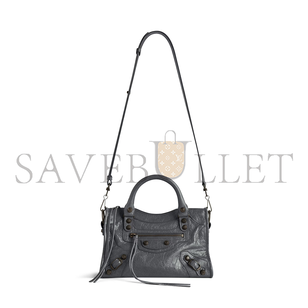 BALENCIAGA WOMEN'S LE CITY BAG MINI IN VOLCANIC ROCK 8063952ABEK1251 (23.8*16*6.3cm) BALENCIAGA WOMEN'S LE CITY BAG MINI IN VOLCANIC ROCK 8063952ABEK1251 (23.8*16*6.3cm)