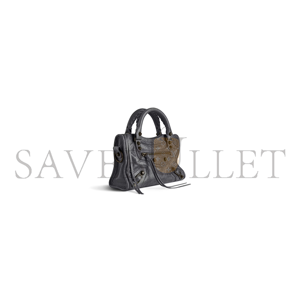 BALENCIAGA WOMEN'S LE CITY BAG MINI IN VOLCANIC ROCK 8063952ABEK1251 (23.8*16*6.3cm) BALENCIAGA WOMEN'S LE CITY BAG MINI IN VOLCANIC ROCK 8063952ABEK1251 (23.8*16*6.3cm)