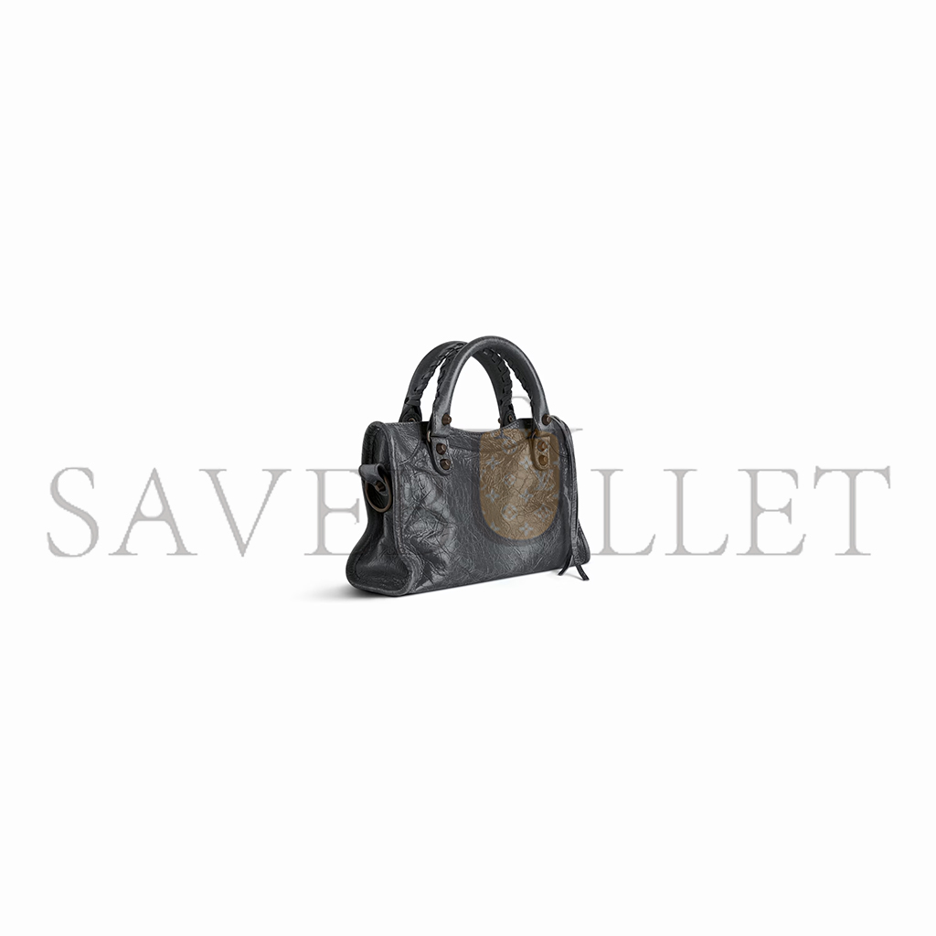 BALENCIAGA WOMEN'S LE CITY BAG MINI IN VOLCANIC ROCK 8063952ABEK1251 (23.8*16*6.3cm) BALENCIAGA WOMEN'S LE CITY BAG MINI IN VOLCANIC ROCK 8063952ABEK1251 (23.8*16*6.3cm)