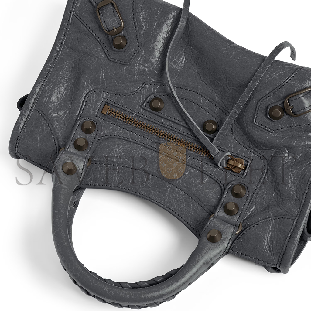 BALENCIAGA WOMEN'S LE CITY BAG MINI IN VOLCANIC ROCK 8063952ABEK1251 (23.8*16*6.3cm) BALENCIAGA WOMEN'S LE CITY BAG MINI IN VOLCANIC ROCK 8063952ABEK1251 (23.8*16*6.3cm)