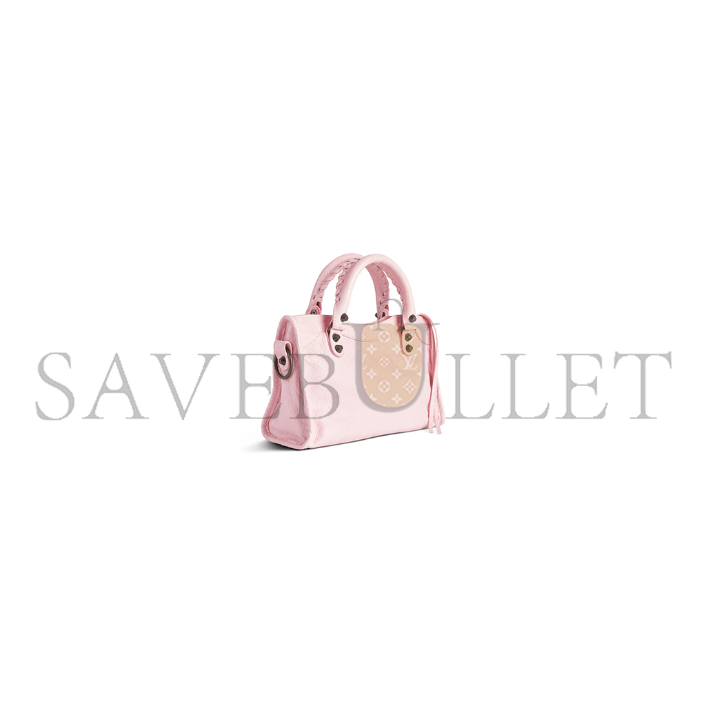 BALENCIAGA WOMEN'S LE CITY BAG MINI IN PETAL PINK 8063952ABEK5723 (23.8*16*6.3cm) BALENCIAGA WOMEN'S LE CITY BAG MINI IN PETAL PINK 8063952ABEK5723 (23.8*16*6.3cm)