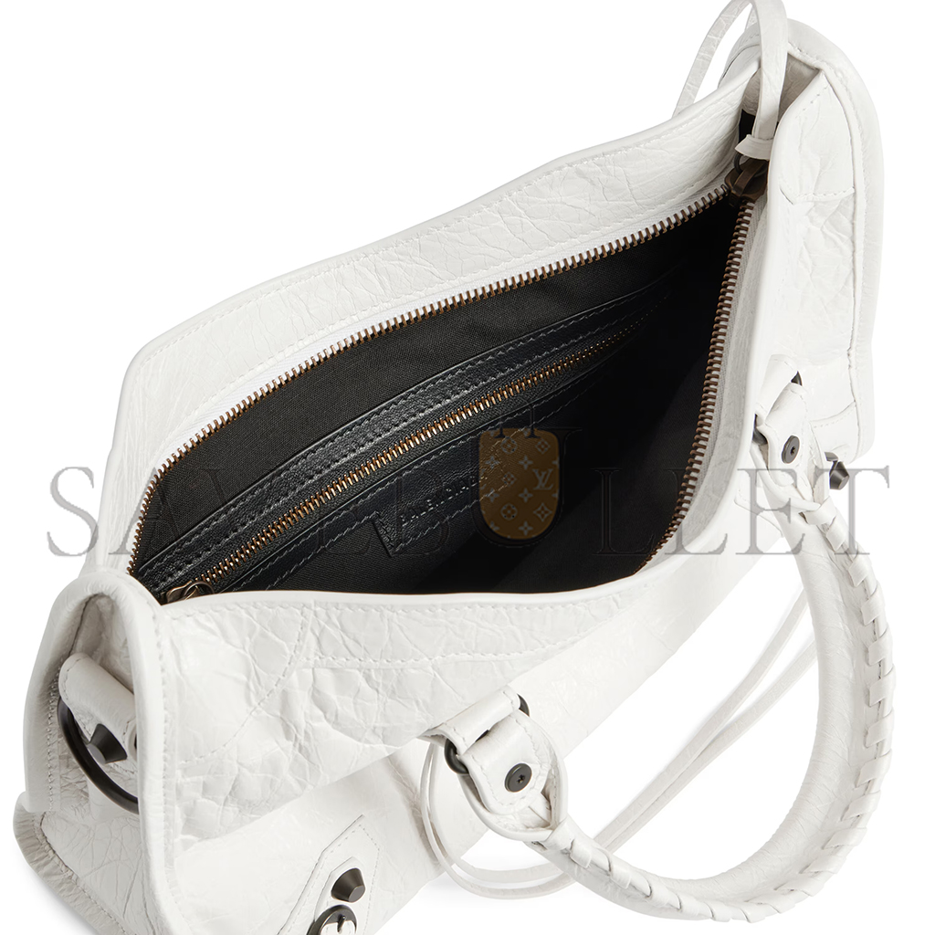 BALENCIAGA WOMEN'S LE CITY BAG SMALL IN WHITE 8114422ABEK9104 (29.9*19.1*9.9cm) BALENCIAGA WOMEN'S LE CITY BAG SMALL IN WHITE 8114422ABEK9104 (29.9*19.1*9.9cm)