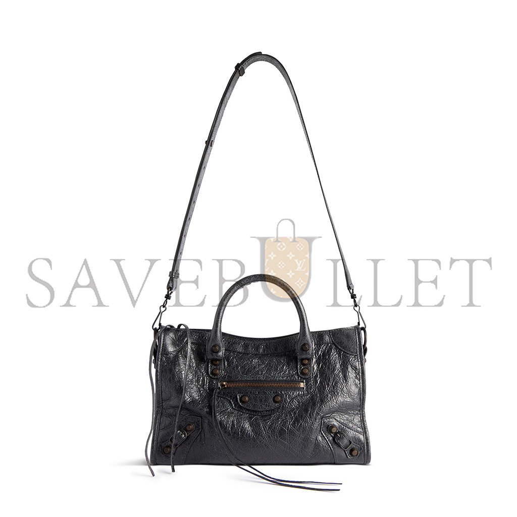 BALENCIAGA WOMEN'S LE CITY BAG SMALL IN BLACK 8114422ABEK1000 (29.9*19.1*9.9cm) BALENCIAGA WOMEN'S LE CITY BAG SMALL IN BLACK 8114422ABEK1000 (29.9*19.1*9.9cm)