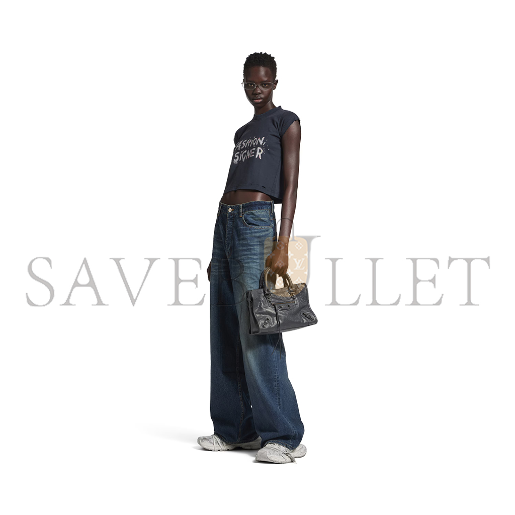 BALENCIAGA WOMEN'S LE CITY BAG SMALL IN VOLCANIC ROCK 8114422ABEK1251 (29.9*19.1*9.9cm) BALENCIAGA WOMEN'S LE CITY BAG SMALL IN VOLCANIC ROCK 8114422ABEK1251 (29.9*19.1*9.9cm)